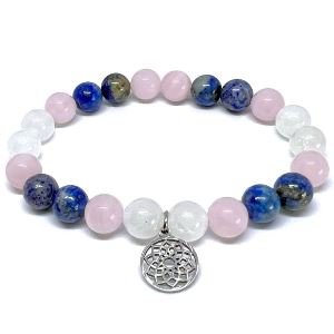 Minerální náramek lapis lazuli, růženín, jadeit - JEZERO